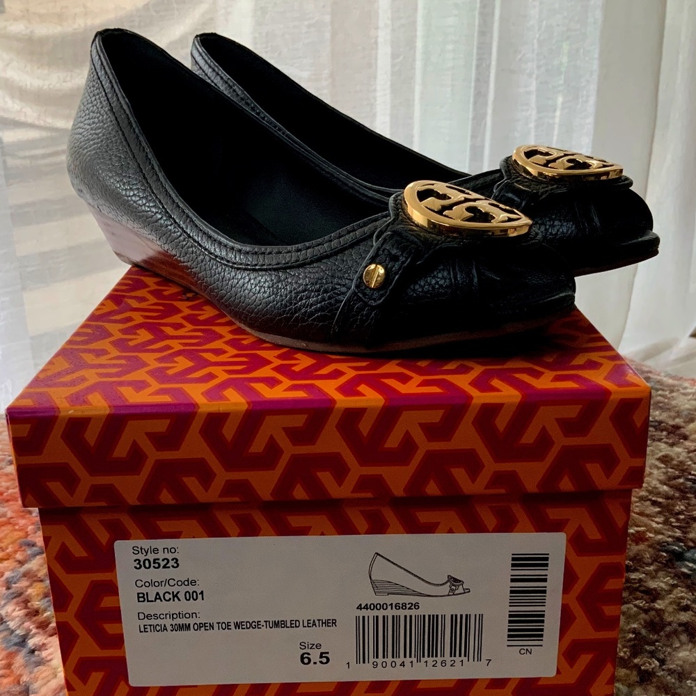Tory Burch Leticia 30mm open toe wedge